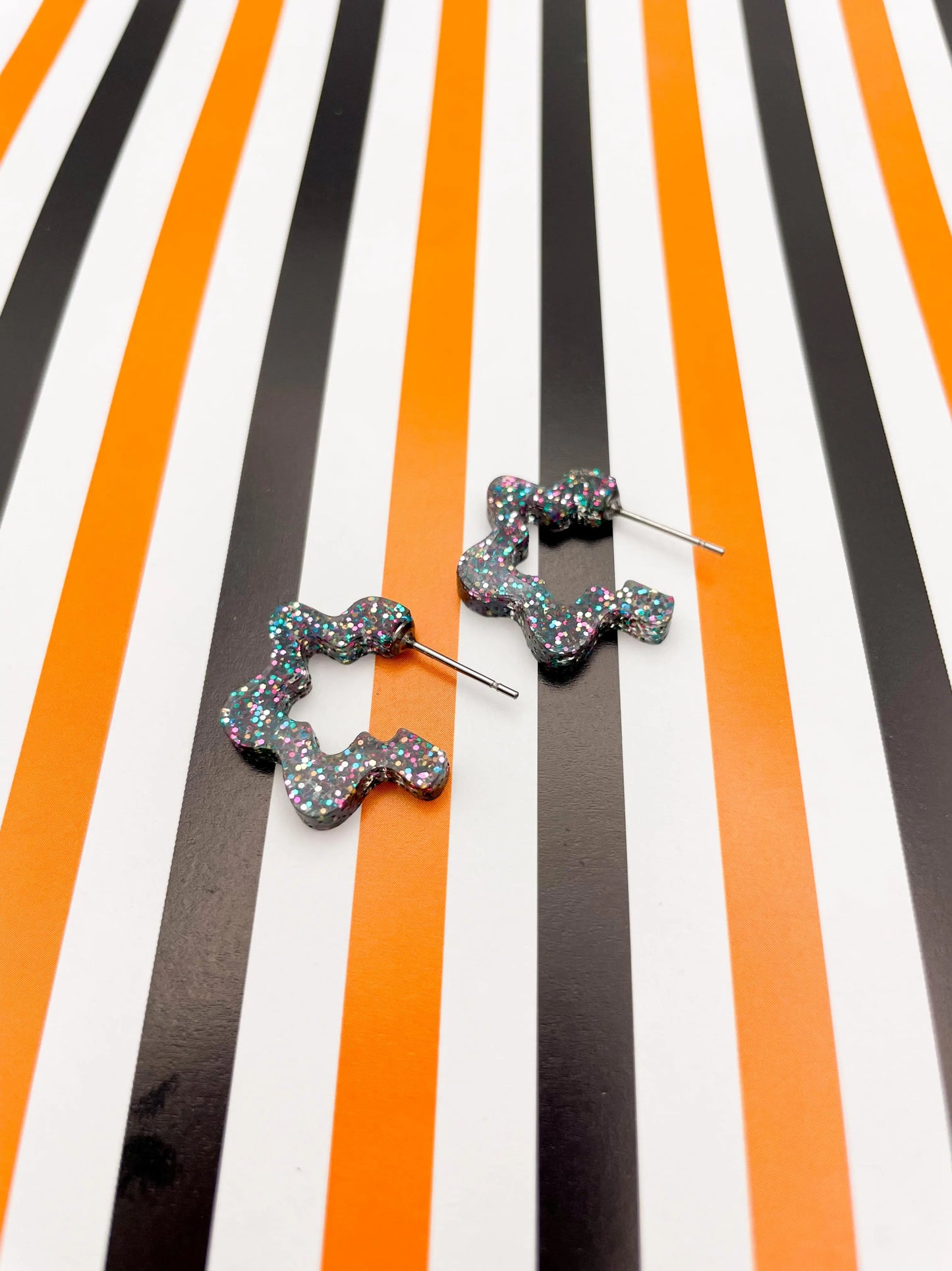 Copy of Pink Iridescent Acrylic Hoops from Sapphire Frills