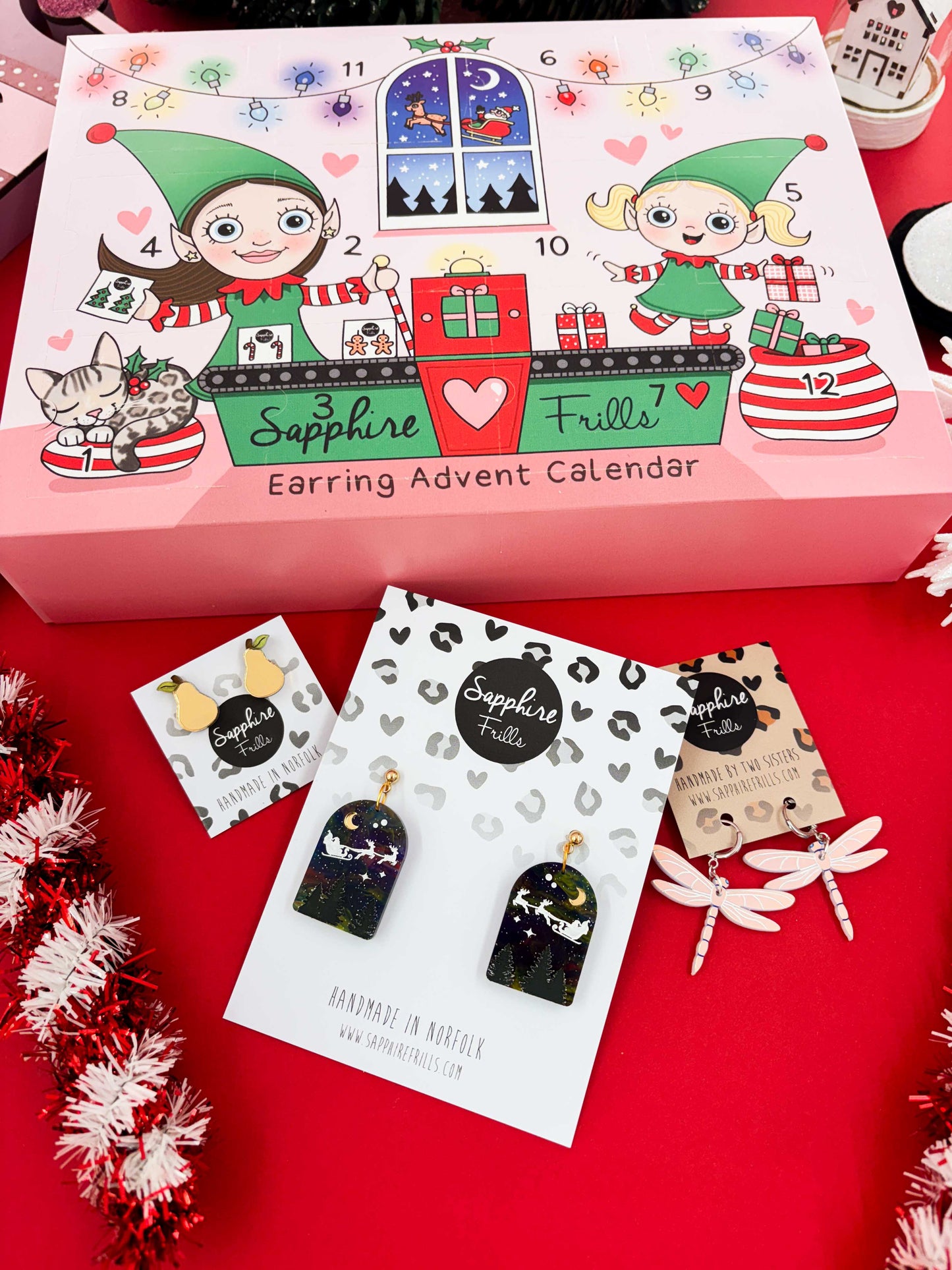 12 Day MIXED (Stud, Ball Stud, Hook & Hoop) Earring Advent Calendar