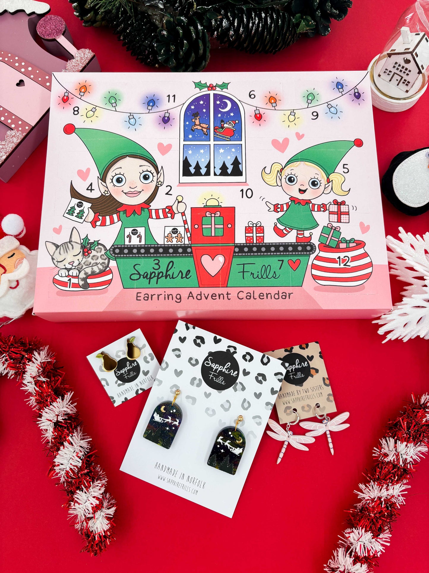 12 Day MIXED (Stud, Ball Stud, Hook & Hoop) Earring Advent Calendar