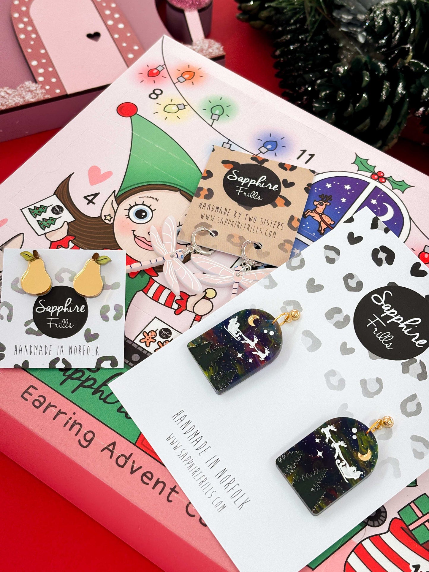 12 Day MIXED (Stud, Ball Stud, Hook & Hoop) Earring Advent Calendar