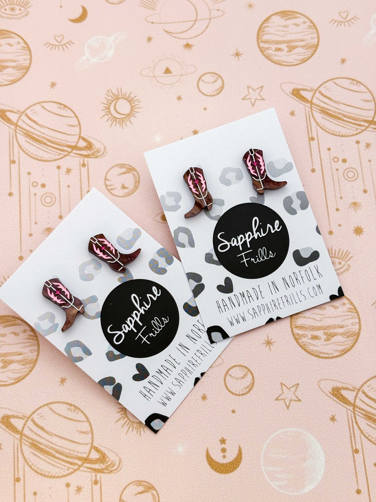 Small Tan Cowboy Boot Studs