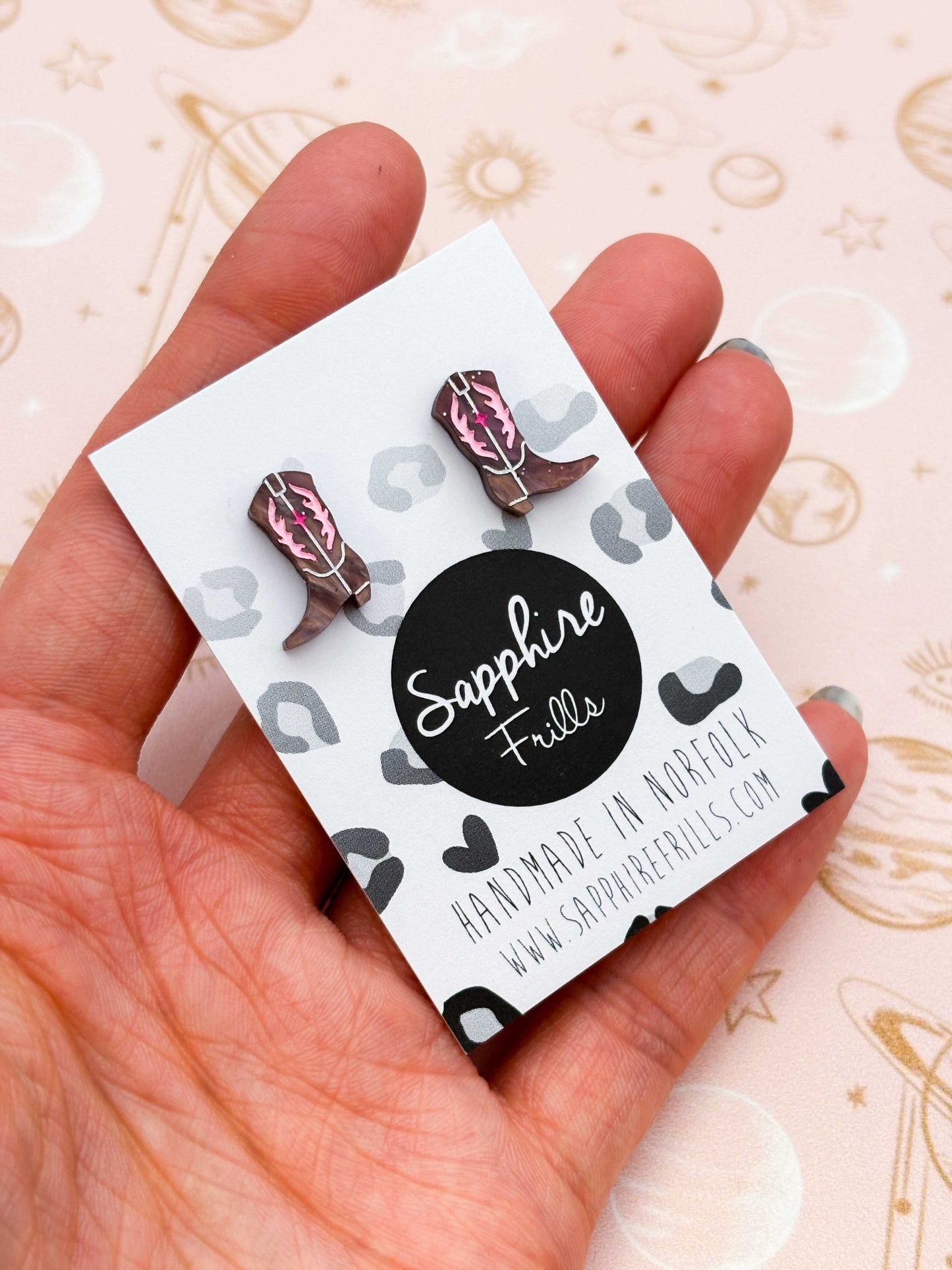 Small Tan Cowboy Boot Studs