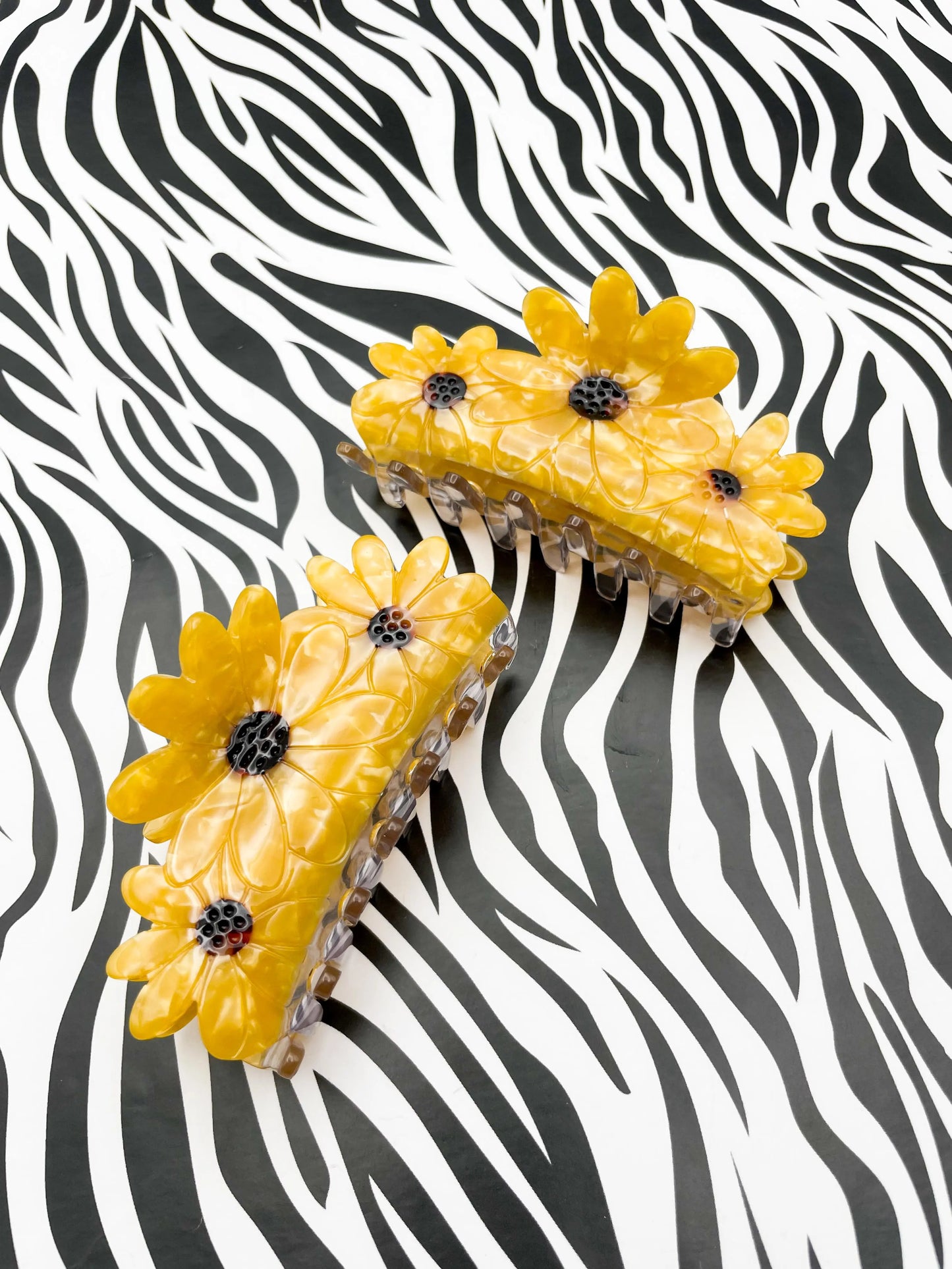 Large Yellow Sunflower Claw Hair Clip from Sapphire Frills