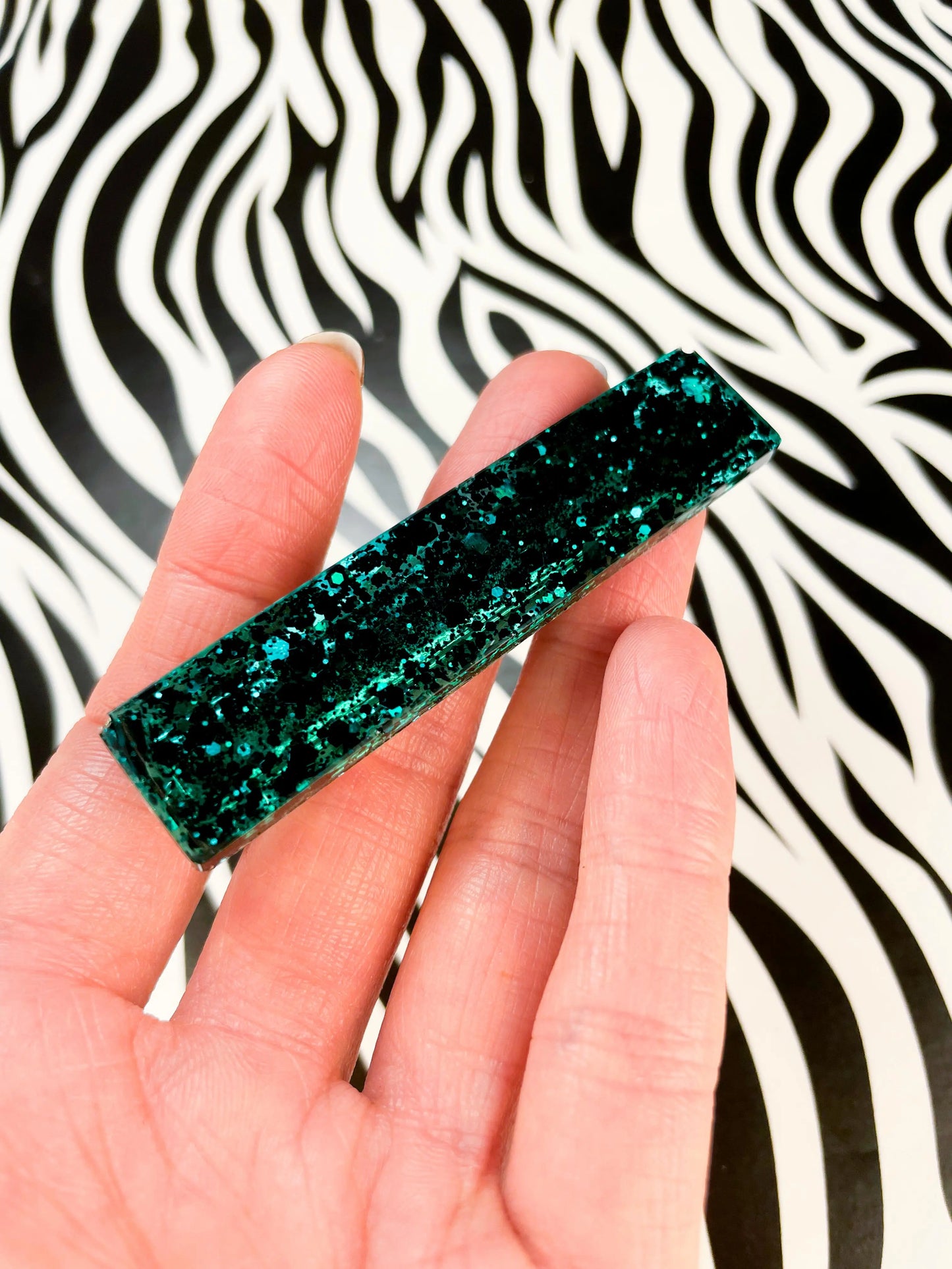Dark Emerald Glitter Hair Clips from Sapphire Frills