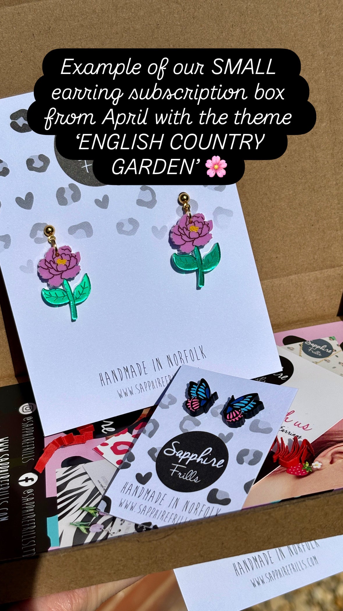 Quarterly Acrylic Earring Subscription Box – Cottagecore Picnic (July 2026)