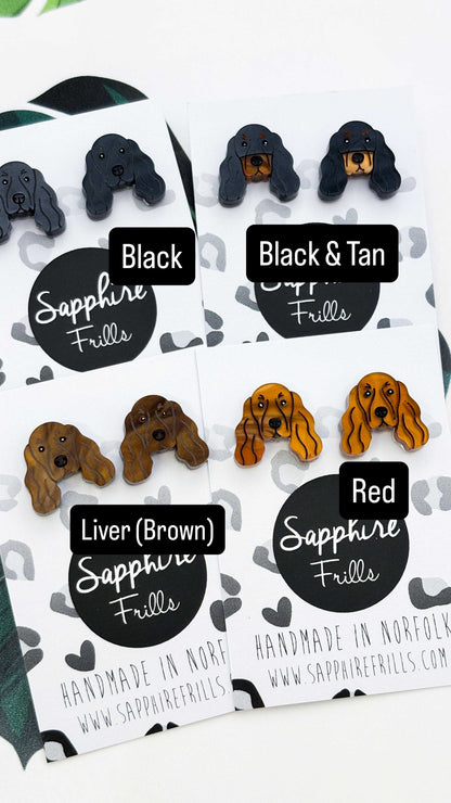 Small Cocker Spaniel Face Dangle Earrings – Hypoallergenic Stainless Steel