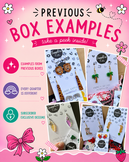 Quarterly Acrylic Earring Subscription Box – Seaside Treasures (July 2026)