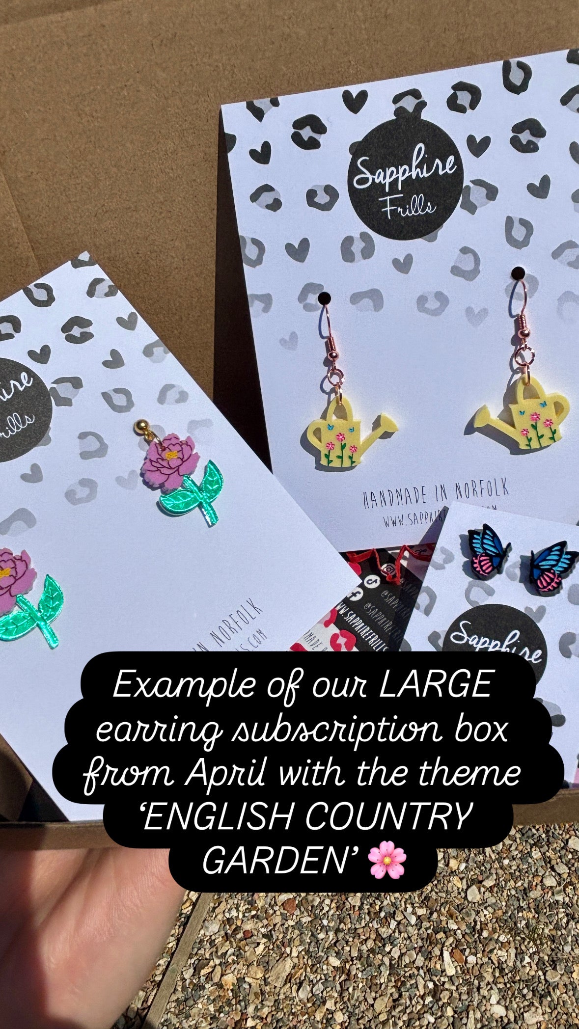 Quarterly Acrylic Earring Subscription Box – Cottagecore Picnic (July 2026)