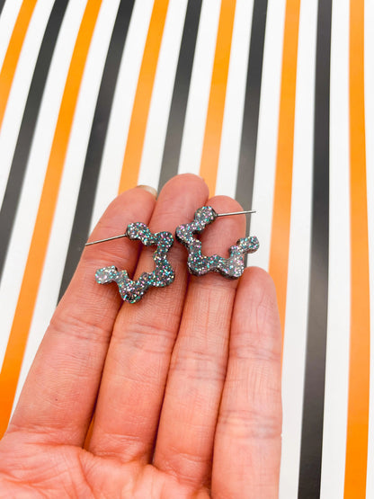 Copy of Pink Iridescent Acrylic Hoops from Sapphire Frills