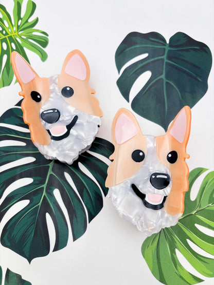 Large Corgi Claw Clip