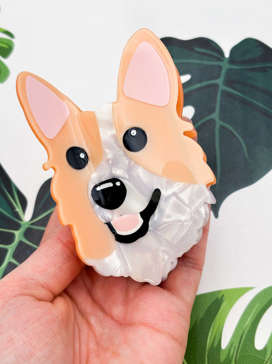 Large Corgi Claw Clip