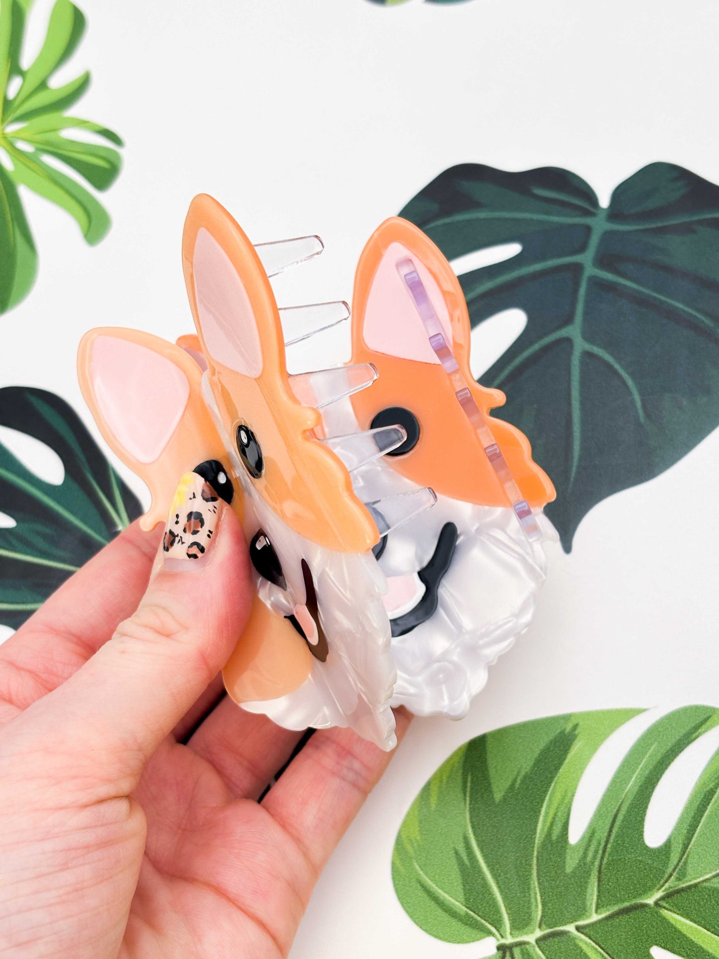 Large Corgi Claw Clip