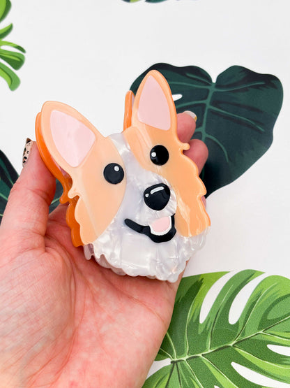 Large Corgi Claw Clip