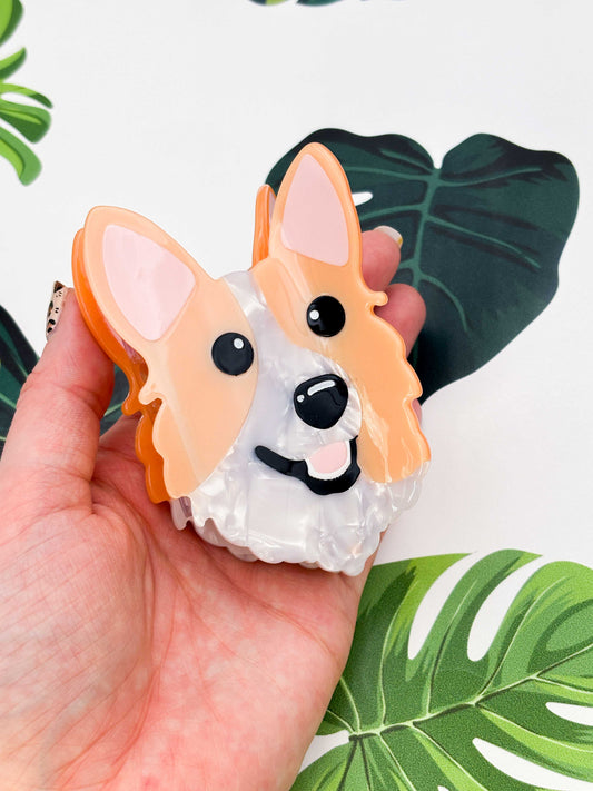 Large Corgi Claw Clip