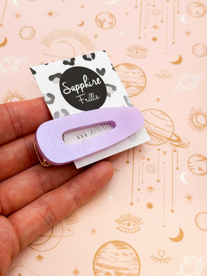 Lilac Pearlescent Barrette Acrylic Hair Clip