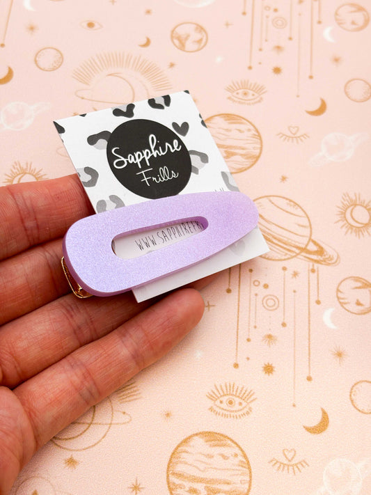 Lilac Pearlescent Barrette Acrylic Hair Clip