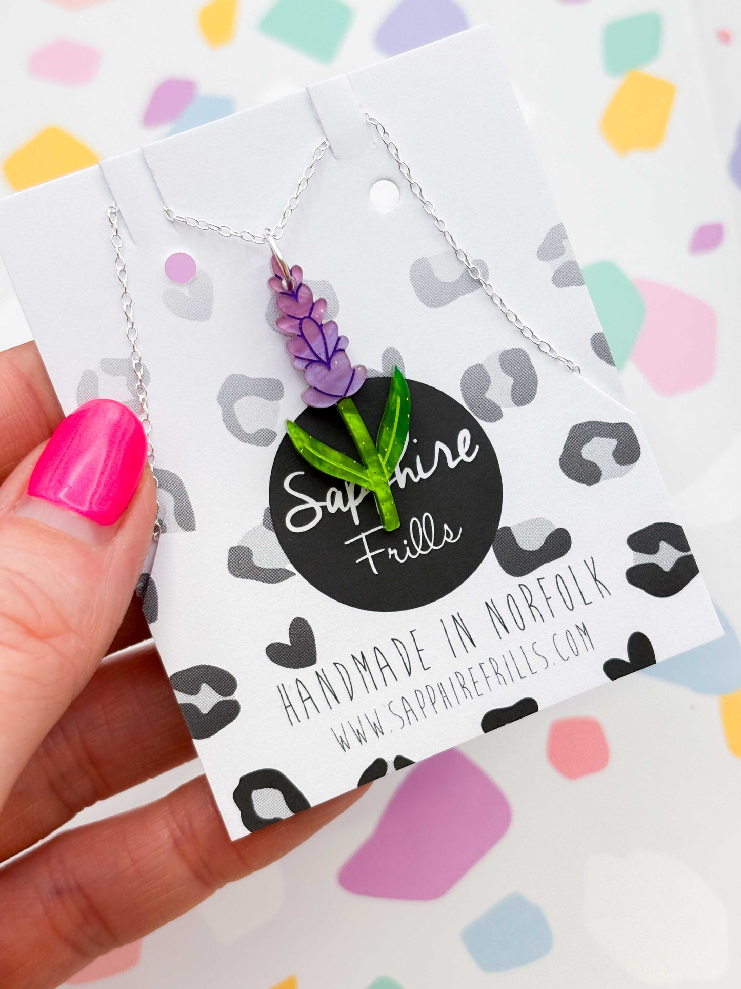 Large Purple Marble Lavender Acrylic Dangle Earrings or Necklace – Hypoallergenic Stainless Steel