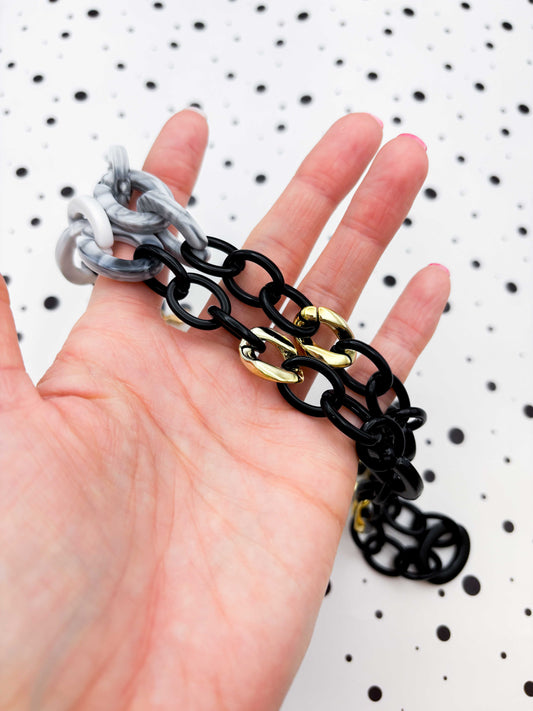 Black and Grey Marble Glasses Chain