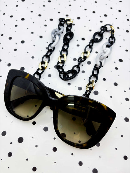 Black and Grey Marble Glasses Chain