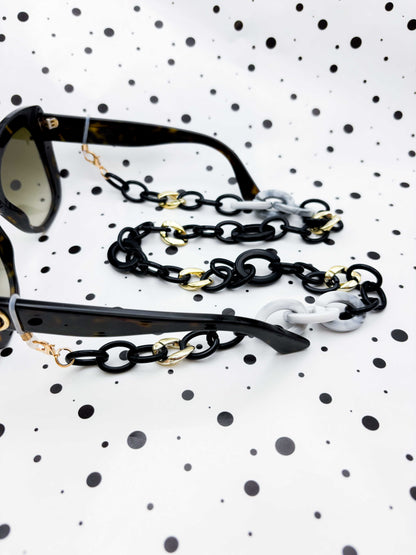 Black and Grey Marble Glasses Chain