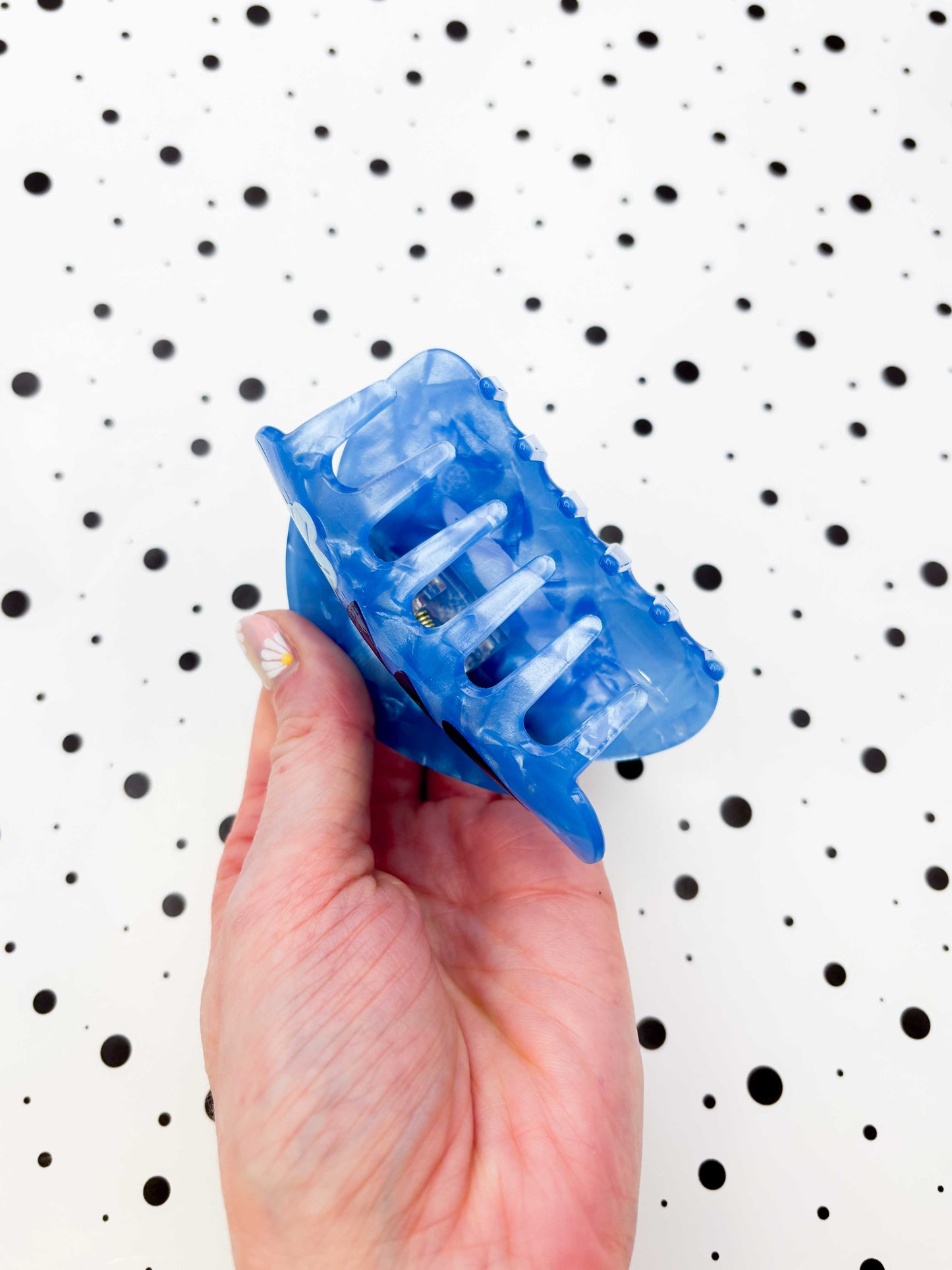 Medium Blue Sunflower Claw Clip