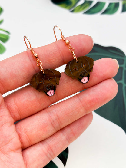 Medium Labrador Dangle Earrings or Necklace – Hypoallergenic Stainless Steel