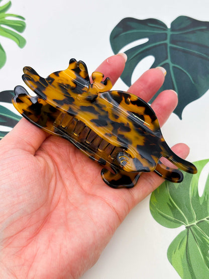 Large Ginger Tortoise Shell Cat Claw Clip