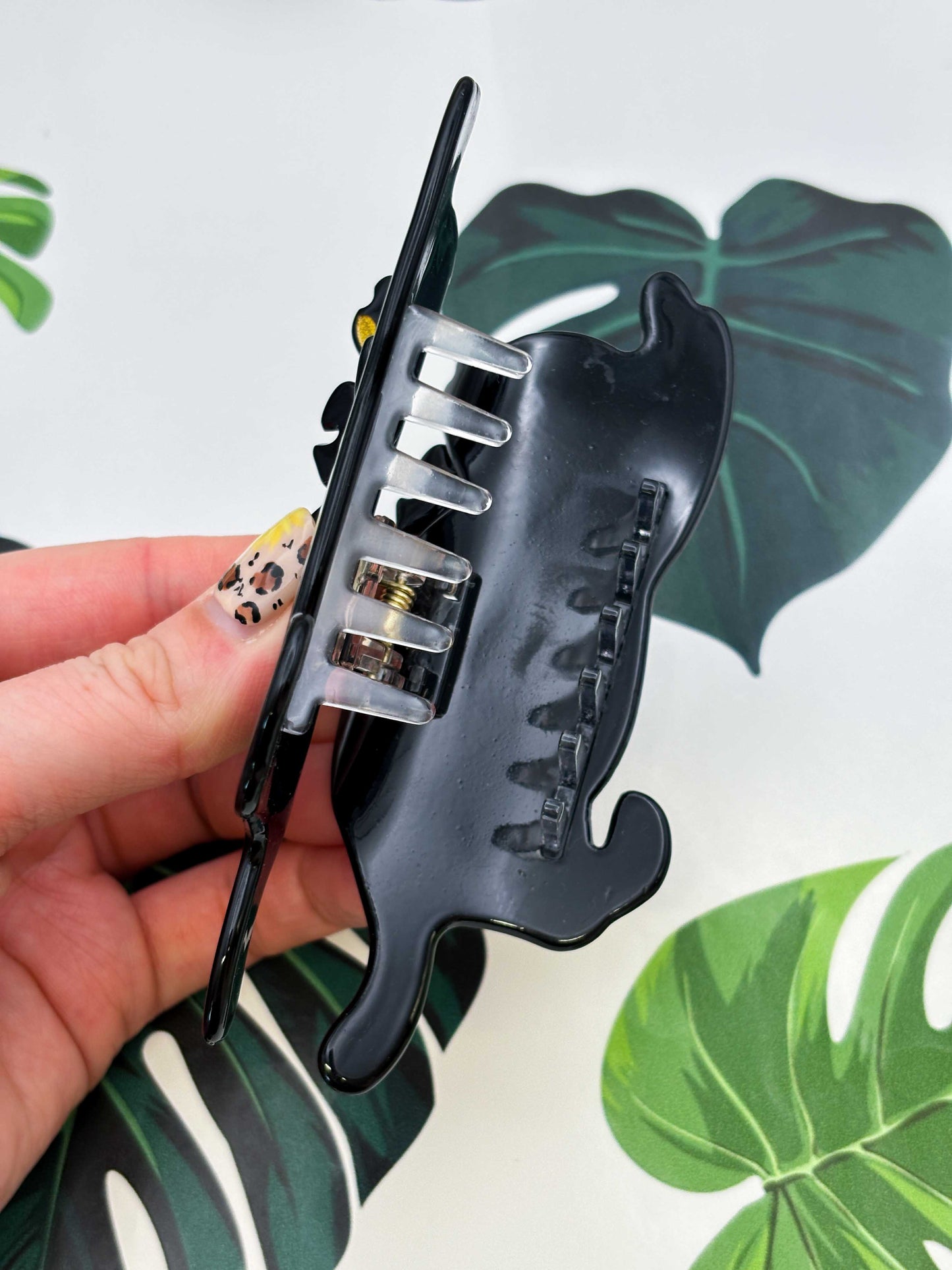 Large Black Cat Claw Clip
