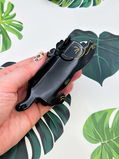 Large Black Cat Claw Clip