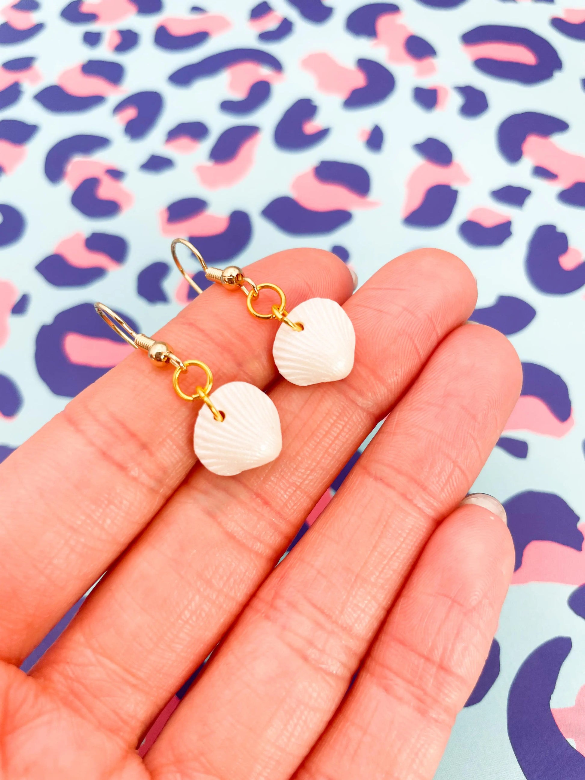 Mini Pearl White Shell Stud Earrings from Sapphire Frills