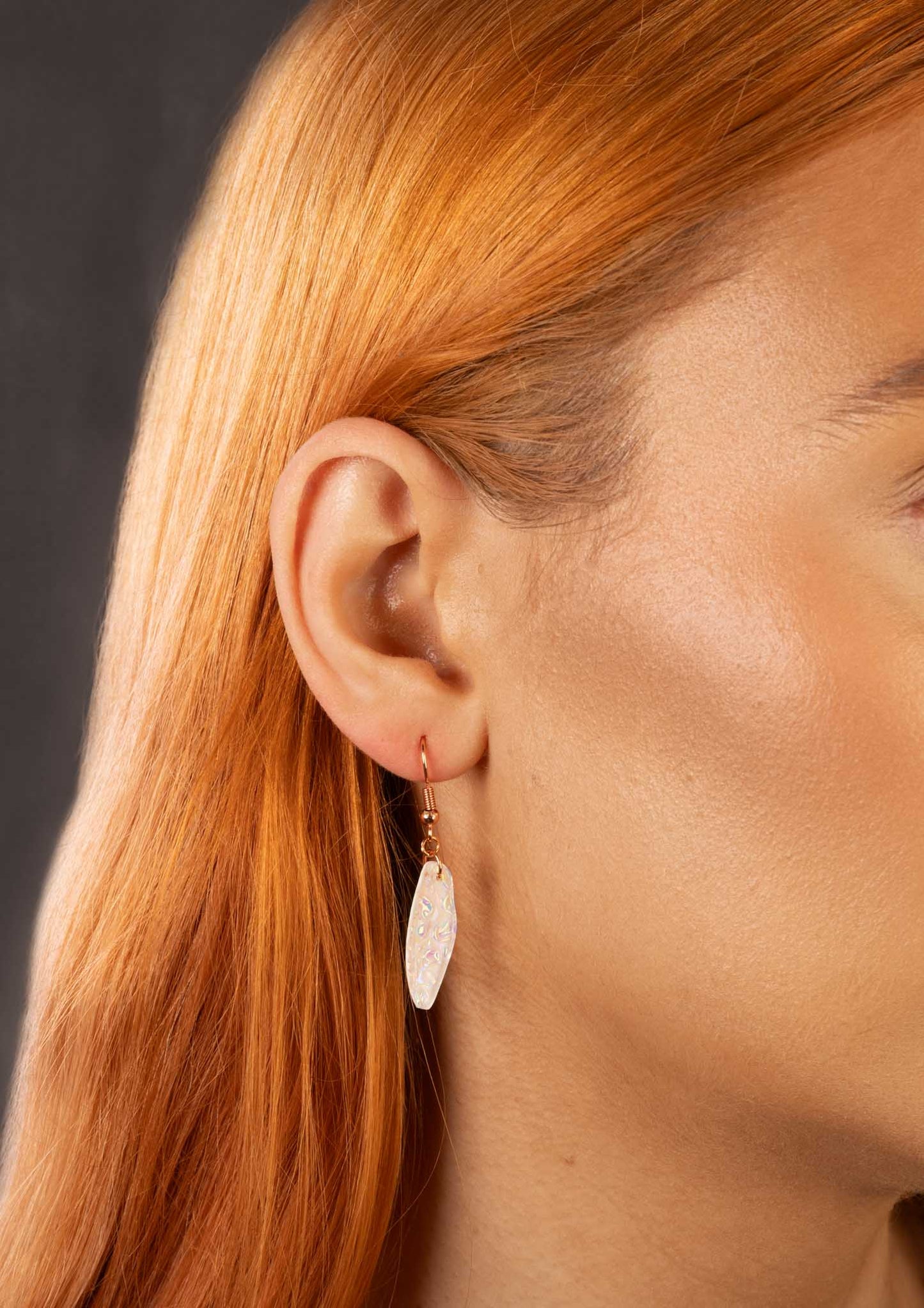 Small White and Pink Iridescent Bubble Wing Dangle Earrings or Necklace – Hypoallergenic Stainless Steel
